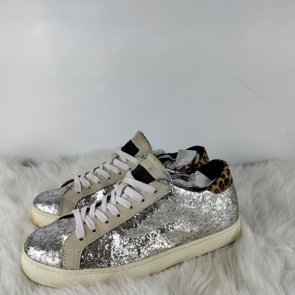 ONE Footwear Women's Sari Low Glitter Silver Shoes